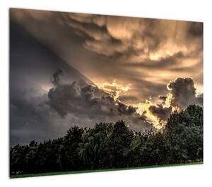 Obraz chmur i lasu (70x50 cm)