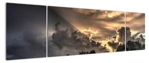 Obraz chmur i lasu (170x50 cm)
