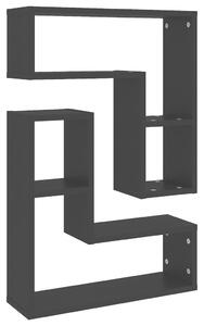 Półki ścienne, 2 szt., czarne, 50x15x50 cm, płyta wiórowa