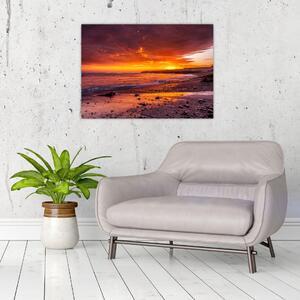 Obraz zachodu słońca nad morzem (70x50 cm)
