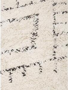 Okrągły ręcznie tuftowany dywan z bawełny z frędzlami Fionn