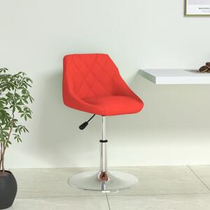 Krzesło stołowe, czerwone, sztuczna skóra