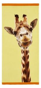 Żółty bawełniany ręcznik plażowy 76x160 cm Giraffe – Catherine Lansfield