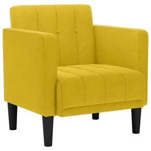 Sofa fotel z podÅokietnikami Å»Ã³Åty 53 cm aksamit