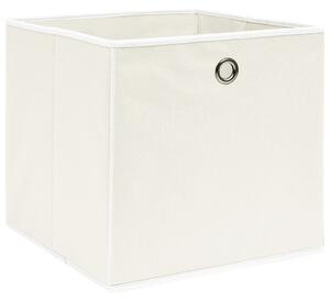 Pudełka, 10 szt., białe, 32x32x32 cm, tkanina