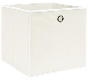 Pudełka, 4 szt., białe, 32x32x32 cm, tkanina
