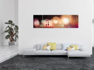Obraz fajerwerków (170x50 cm)