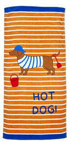 Pomarańczowy bawełniany ręcznik plażowy 76x160 cm Hot Dog – Catherine Lansfield