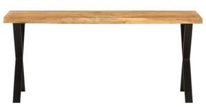 Ławka z naturalną krawędzią drewna, 105 cm, drewno akacjowe