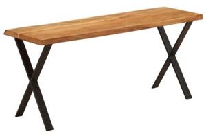 Ławka z naturalną krawędzią drewna, 105 cm, drewno akacjowe
