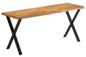 Ławka z naturalną krawędzią drewna, 105 cm, drewno akacjowe