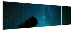 Obraz nocnego nieba z gwiazdami (170x50 cm)