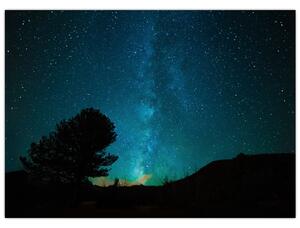 Obraz nocnego nieba z gwiazdami (70x50 cm)