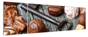 Obraz czekolady i kluczy (170x50 cm)