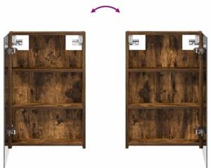 Szafka z lustrem do łazienki dąb wędzony 40 x 10,5 x 60,5 cm