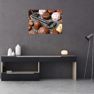 Obraz czekolady i kluczy (70x50 cm)