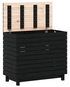 Kosz na pranie, 88,5x44x76 cm, lite drewno sosnowe