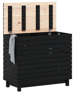 Kosz na pranie, 88,5x44x76 cm, lite drewno sosnowe