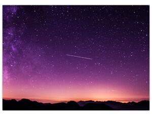 Obraz nieba ze spadającą gwiazdą (70x50 cm)