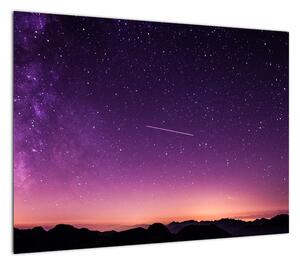 Obraz nieba ze spadającą gwiazdą (70x50 cm)