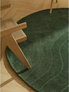 Okrągły ręcznie tuftowany dywan z wełny Aaron