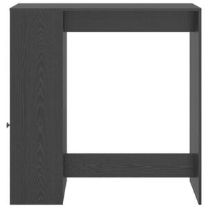 Nowoczesny stół barowy w czarnym dębie z półkami 101 x 40 cm