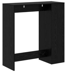 Nowoczesny stół barowy w czarnym dębie z półkami 101 x 40 cm