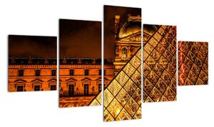 Obraz Luwru w Paryżu (125x70 cm)