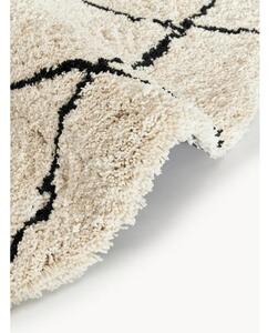 Okrągły ręcznie tuftowany dywan z długim włosiem Naima