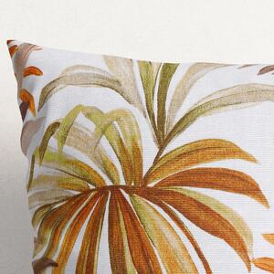 Goldea poszewka na poduszkę dekoracyjna loneta - kolorowe liście palmowe 45 x 45 cm