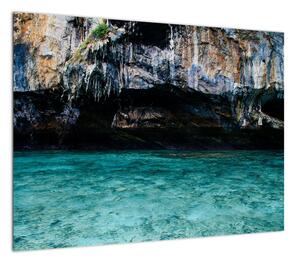 Obraz wody i skał (70x50 cm)