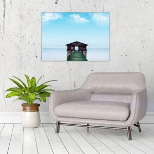 Obraz domu nad morzem (70x50 cm)