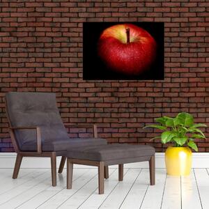 Obraz jabłka na czarnym tle (70x50 cm)