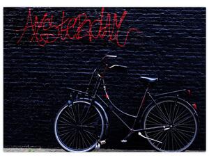 Obraz roweru w Amsterdamie (70x50 cm)