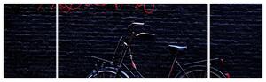 Obraz roweru w Amsterdamie (170x50 cm)
