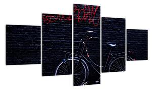Obraz roweru w Amsterdamie (125x70 cm)
