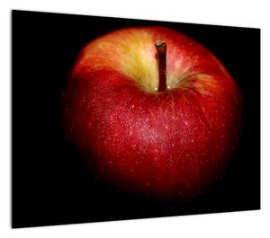 Obraz jabłka na czarnym tle (70x50 cm)