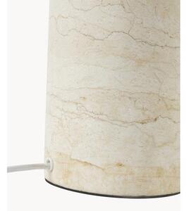 Lampa stołowa z marmurową podstawą o wyglądzie trawertynu Gia
