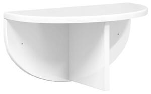 Nowoczesna półka Ścienna w wysokim połysku biała - minimalistyczny design do salonu, sypialni i biura