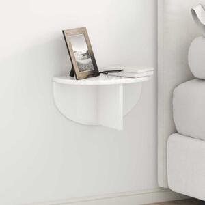 Nowoczesna półka Ścienna w wysokim połysku biała - minimalistyczny design do salonu, sypialni i biura