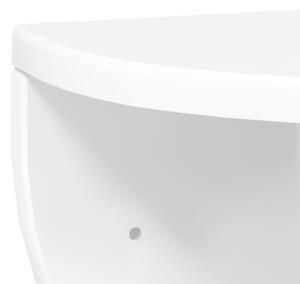 Nowoczesna półka Ścienna w wysokim połysku biała - minimalistyczny design do salonu, sypialni i biura