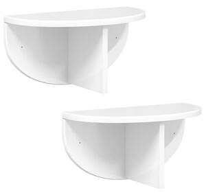 Nowoczesna półka Ścienna w wysokim połysku biała - minimalistyczny design do salonu, sypialni i biura