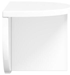 Nowoczesna półka Ścienna w wysokim połysku biała - minimalistyczny design do salonu, sypialni i biura