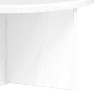 Nowoczesna półka Ścienna w wysokim połysku biała - minimalistyczny design do salonu, sypialni i biura