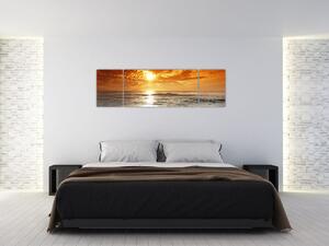 Obraz zachód słońca na Korsyce (170x50 cm)