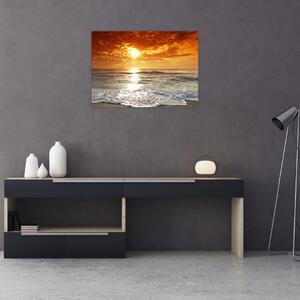 Obraz zachód słońca na Korsyce (70x50 cm)