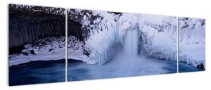 Obraz wodospadu zimą (170x50 cm)