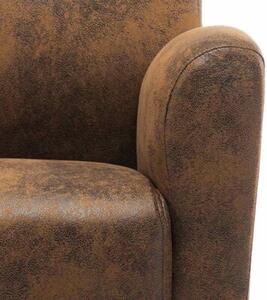 Sofa chair brown 70x69x72 cm skÃ³ra syntetyczna zamszowa