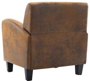 Sofa chair brown 70x69x72 cm skÃ³ra syntetyczna zamszowa