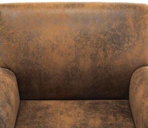 Sofa chair brown 70x69x72 cm skÃ³ra syntetyczna zamszowa